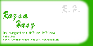 rozsa hasz business card